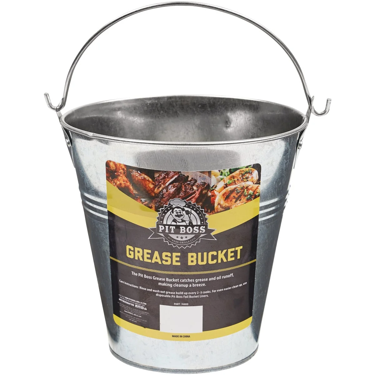 Elite Pit Boss 6 In. Steel Grease Bucket Organic