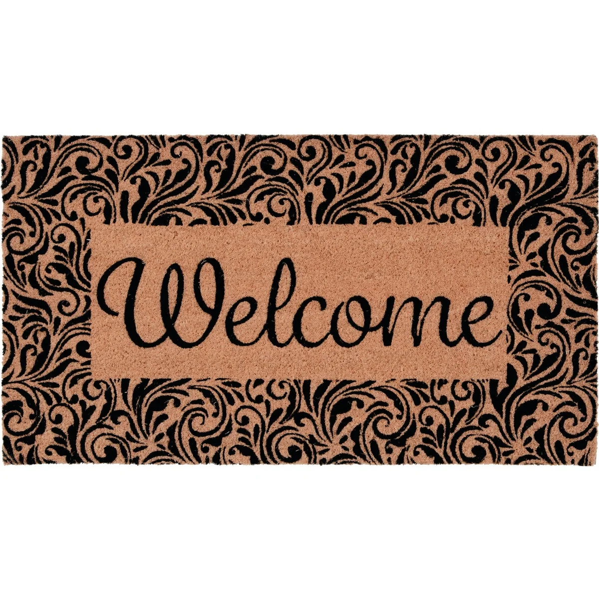 Lightweight Natco Home 20 In. x 36 In. Coir Outdoor Doormat Scroll Welcome Border Innovative