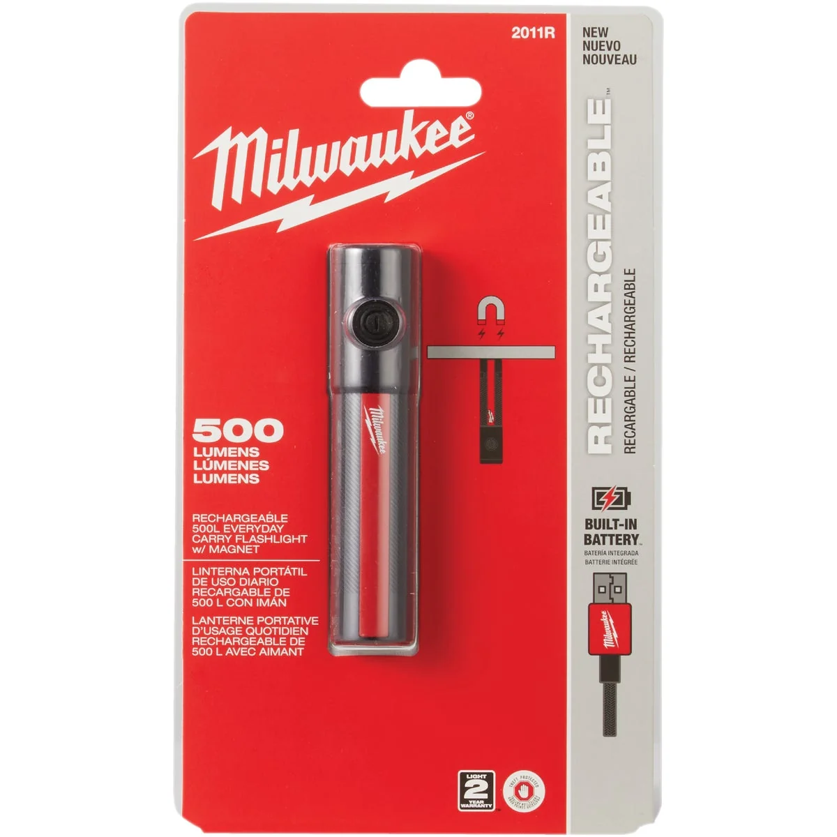 First-Class Milwaukee 500 Lm. LED Rechargeable Magnetic Penlight Crafted