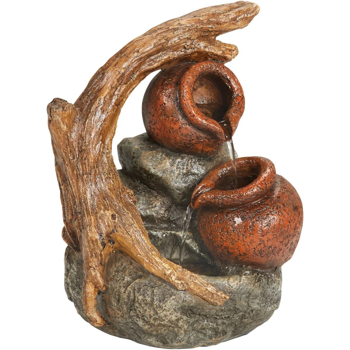 Prestigious Garden 15 In. W. x 23 In. H. x 18 In. L. Resin Bowl Tabletop Fountain Authentic