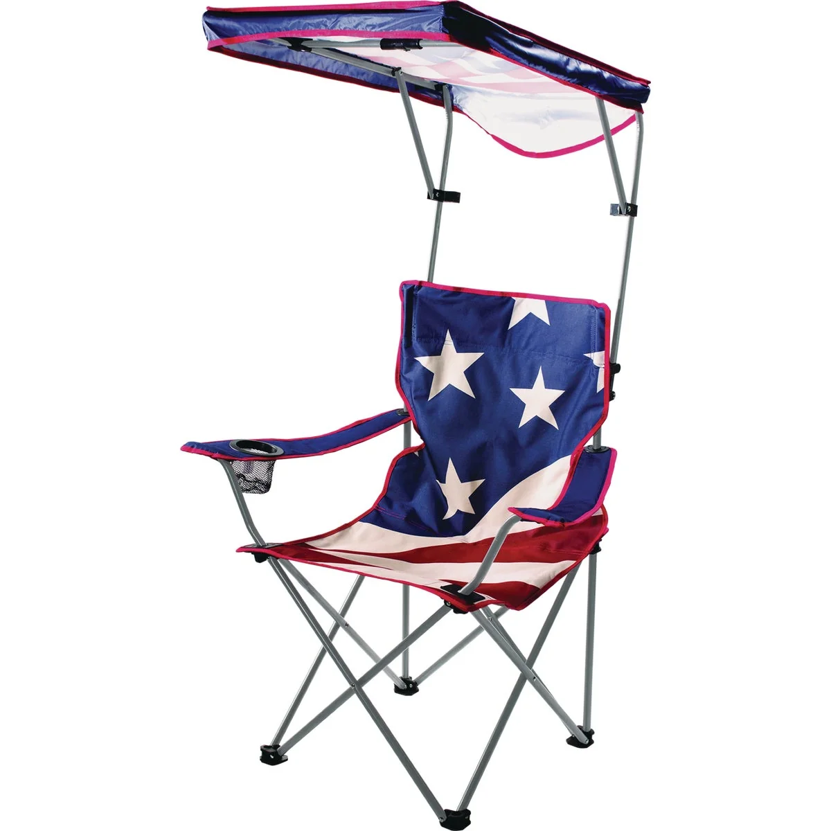 Modern Quik Shade U.S. Flag 190T Aluminux Folding Chair Reliable