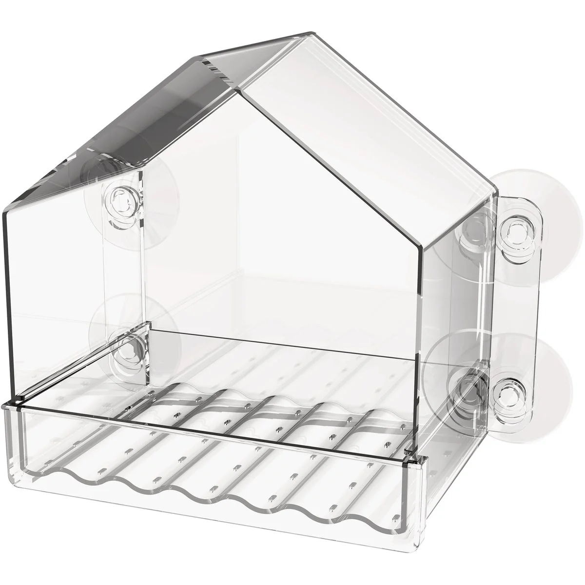 Modern Nature's Way Crack-Resistant Clear View Window Bird Feeder Relaxed