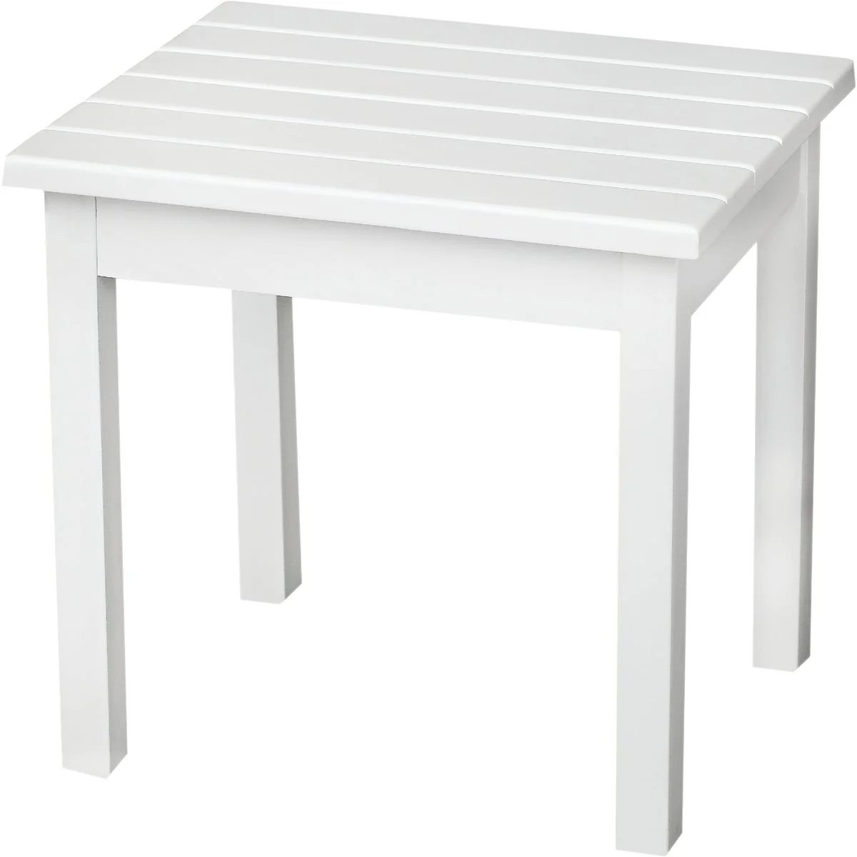 High-End Hinkle Chair Company Cumberland Rectangle White Wood Side Table Unique