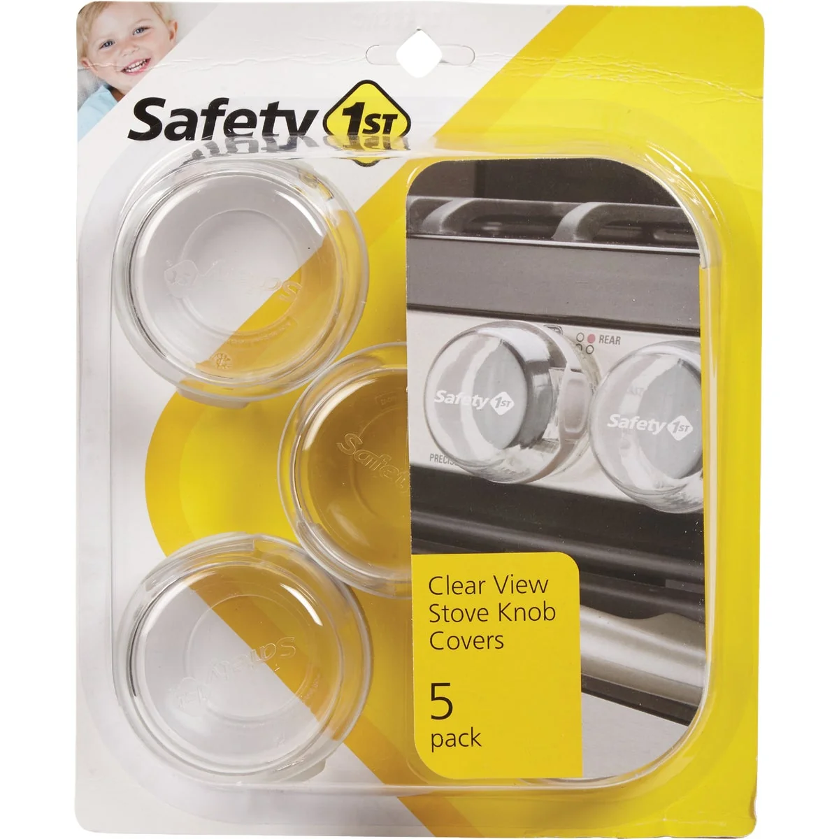 Top-Quality Safety 1st Clear View Plastic Stove Knob Covers 5-Pack Minimalist