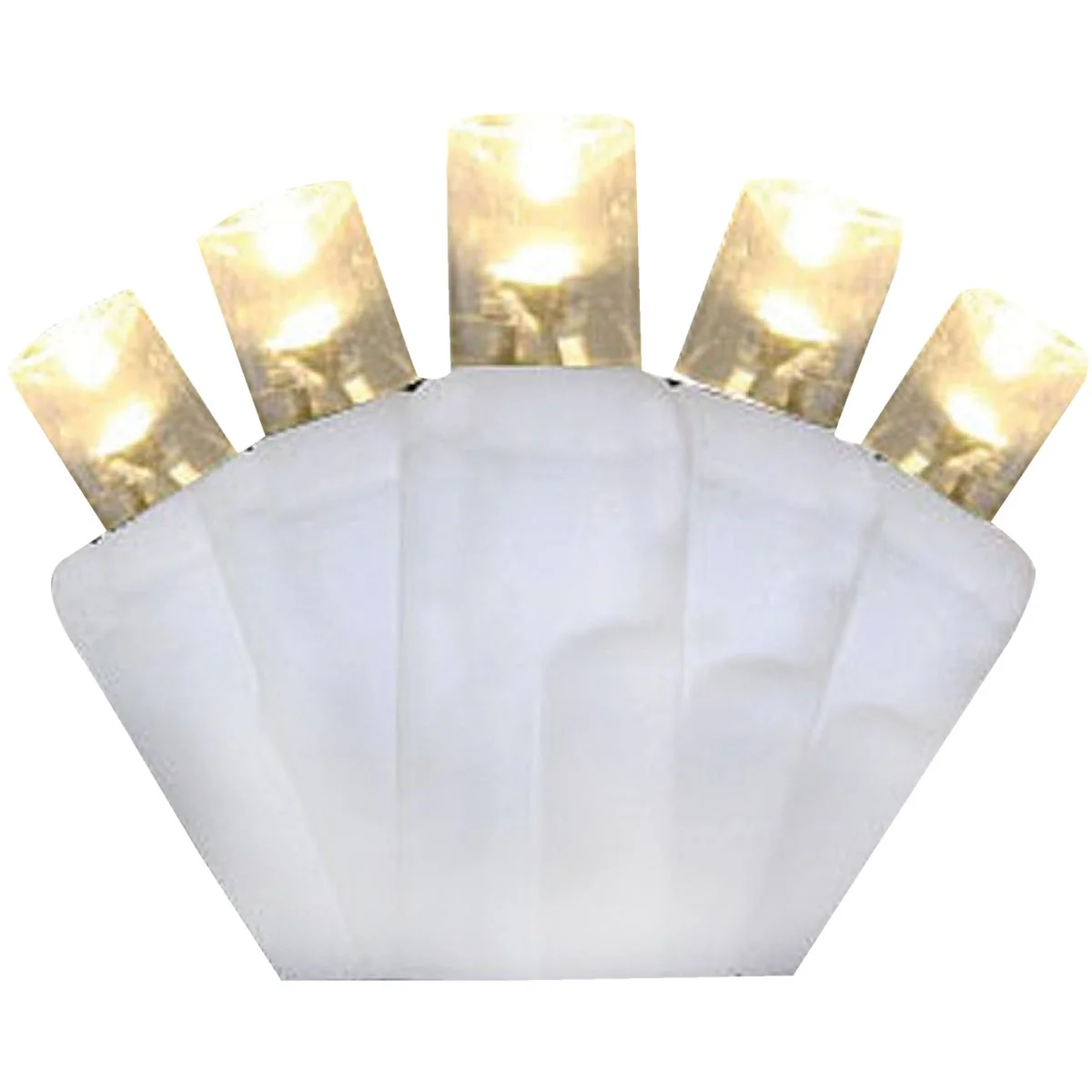 Crafted J Hofert Warm White 200-Bulb M5 LED Light Set with White Wire Efficient