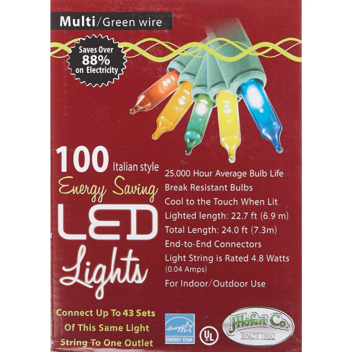 Detailed J Hofert Multi 100-Bulb Italian Style LED Light Set Top-Quality