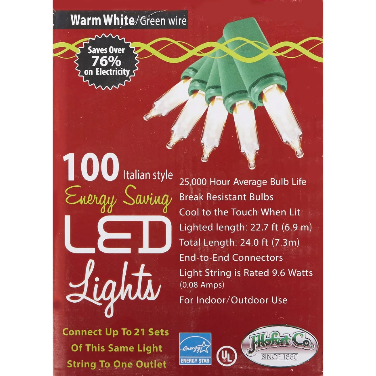 Stylish J Hofert White 100-Bulb Italian Style LED Light Set Functional