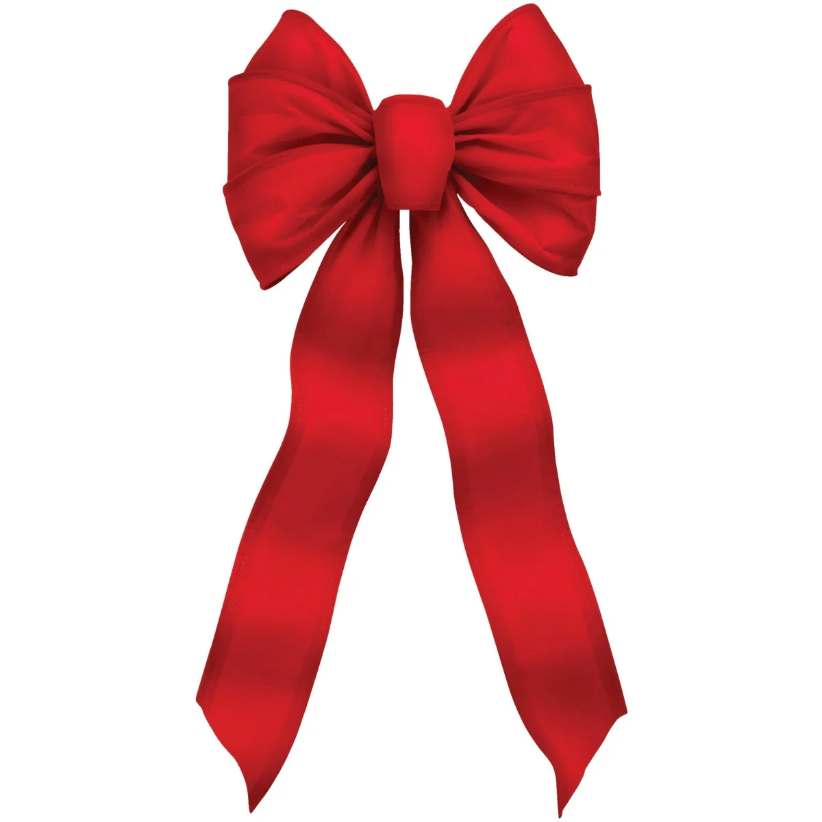 Environmentally Friendly Holiday Trims 7-Loop 10 In. W. x 22 In. L. Red Velvet Wire Christmas Bow Prestigious