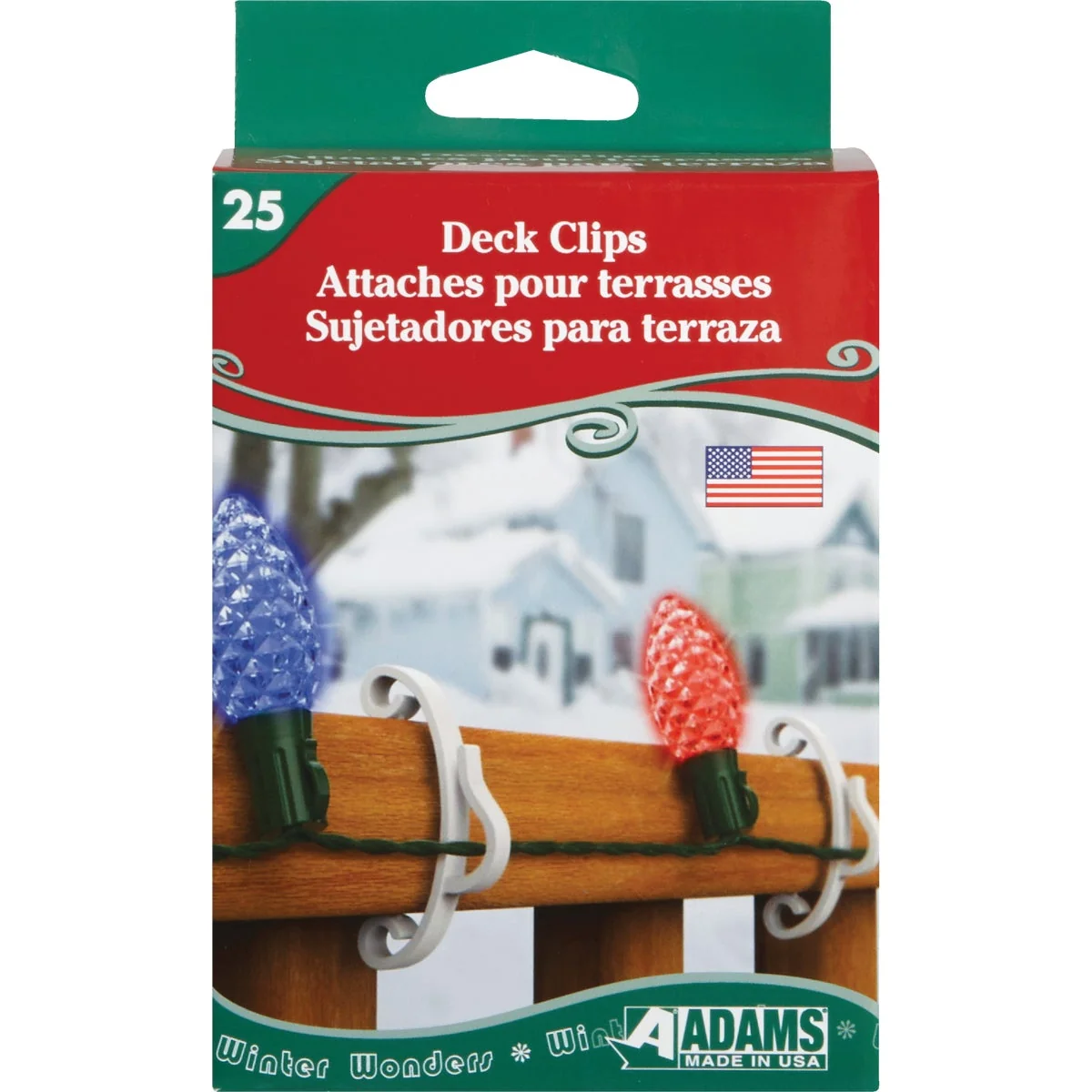 Prestigious Adams White Deck Light Clips 25-Pack Smooth
