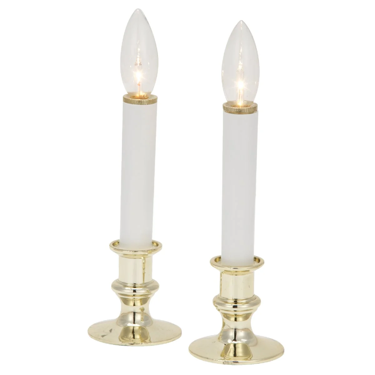 Carefully Designed J Hofert 8.5 In. H. x 2.5 In. Dia. Gold Battery Operated Candle 2-Piece Top-Quality