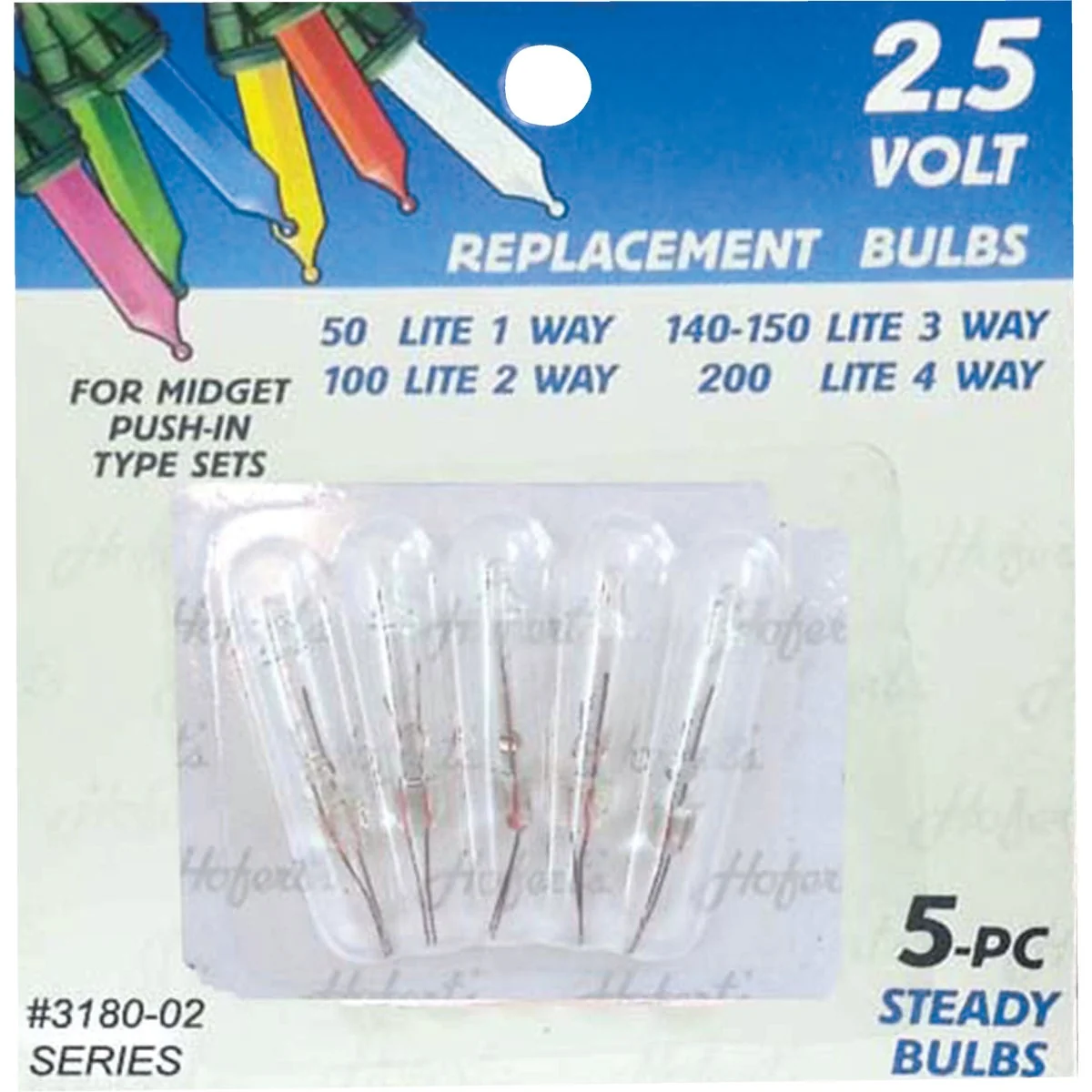 Prestigious J Hofert Mini Clear 2.5V Light Bulb 5-Pack Environmentally Friendly