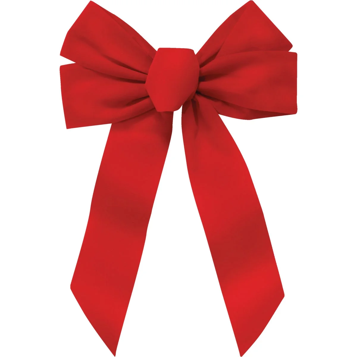 Green Holiday Trims 5-Loop 11 In. W. x 16 In. L. Red Velvet Christmas Bow Fine Crafted
