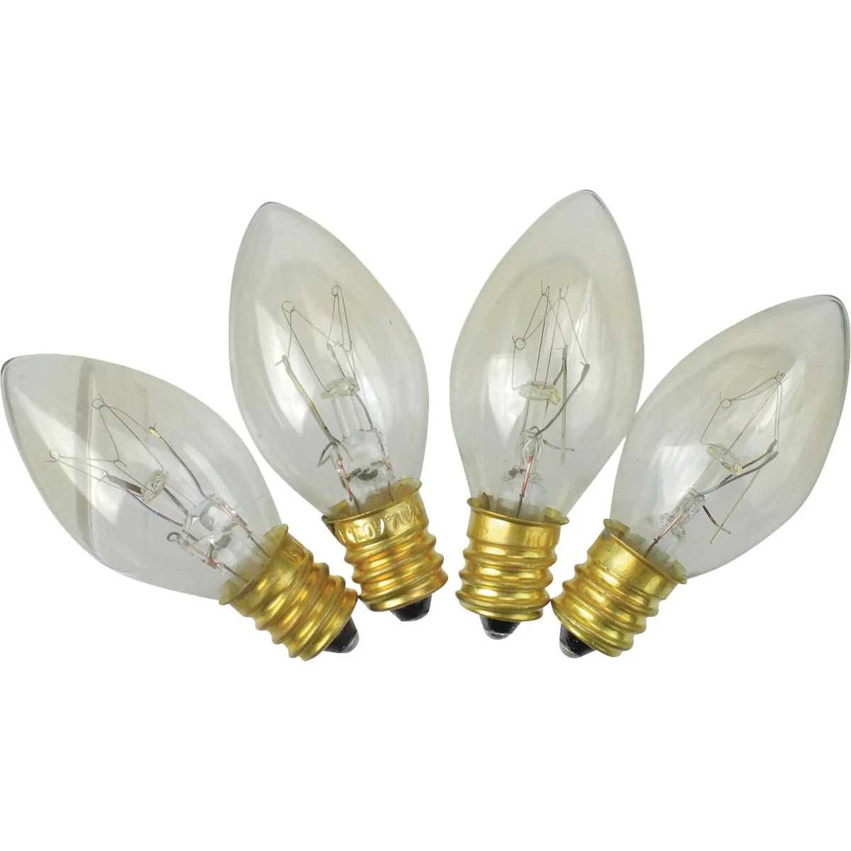 Practical J Hofert C7 Clear Transparent 125V Light Bulb 4-Pack Casual