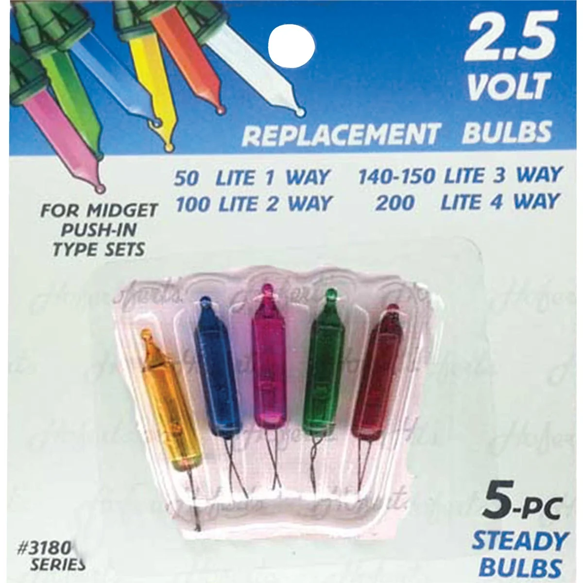 Organic J Hofert Mini Multi 2.5V Light Bulb 5-Pack Detailed