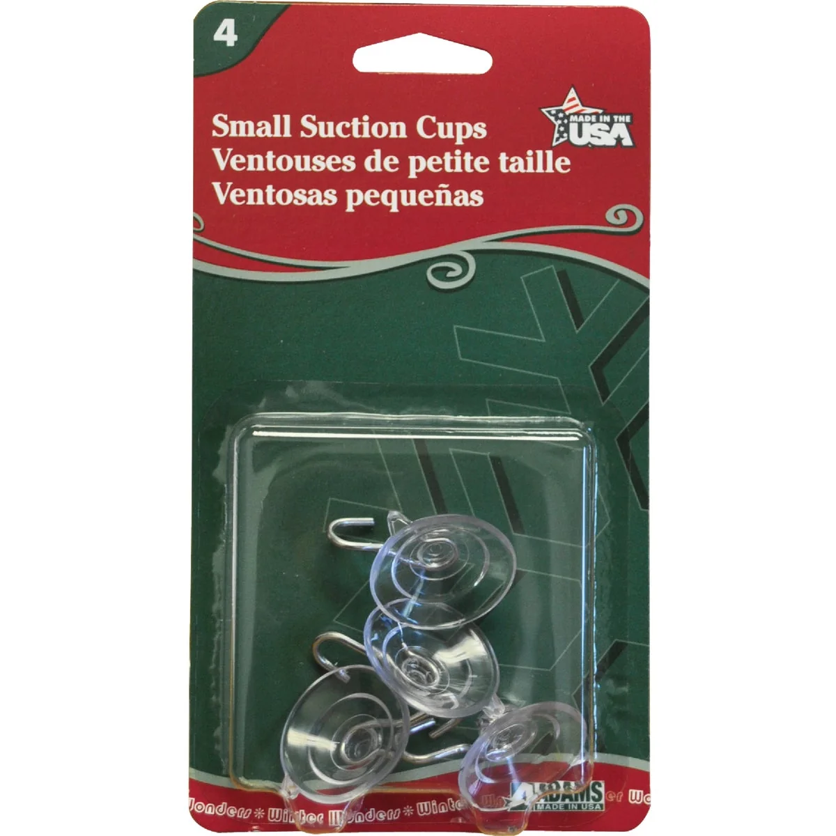 Fast Adams 1-1 8 In. 1 Lb. Holding Capacity Suction Cup 4-Pack Breathable