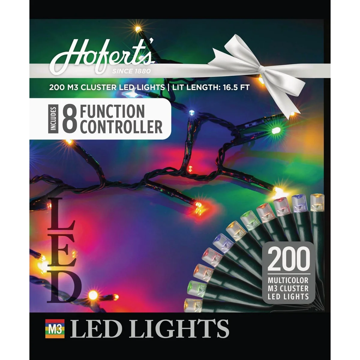 Functional J Hofert Multi 200-Bulb M3 LED Cluster String Light Set Smooth