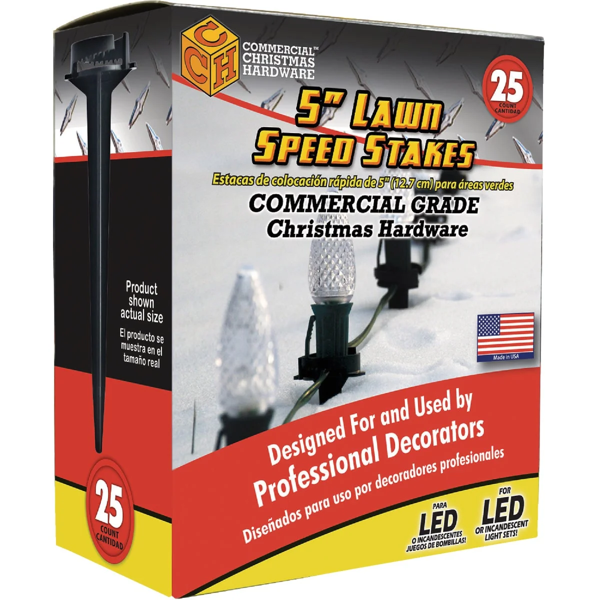 Fine Commercial Christmas Hardware 5 In. Lawn Speed Stakes 25-Pack Effective