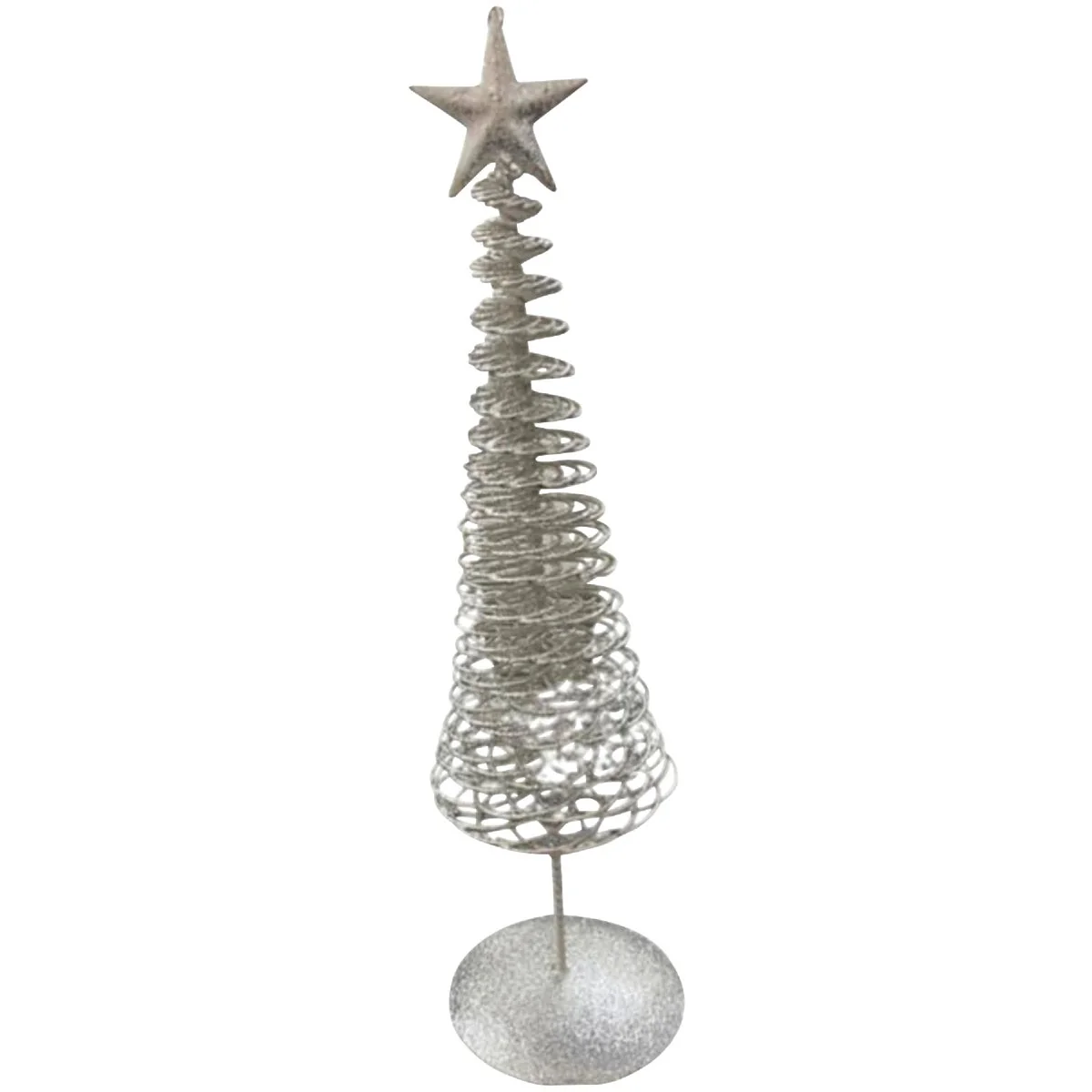 Long-Lasting 12 In. Silver Spiral Wire Christmas Tree Consistent