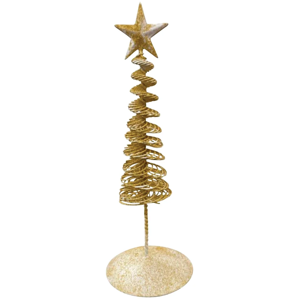Green 22 In. Champagne Gold Spiral Wire Christmas Tree Durable