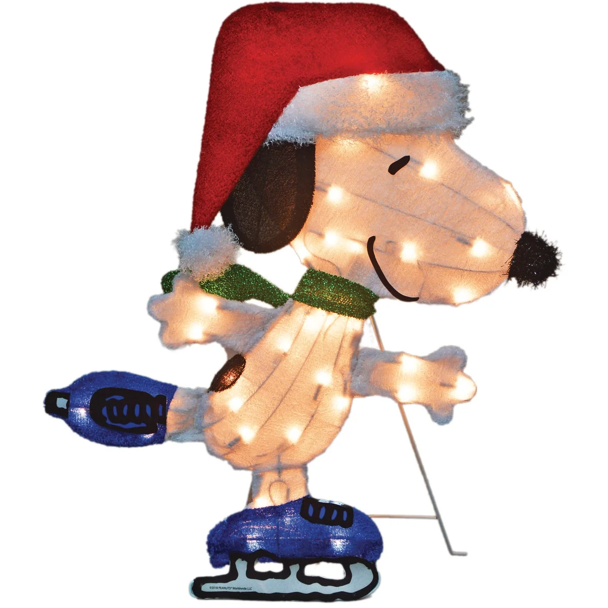 Fine Crafted Product Works Peanuts 24 In. Incandescent Skating Snoopy Holiday Figure Original