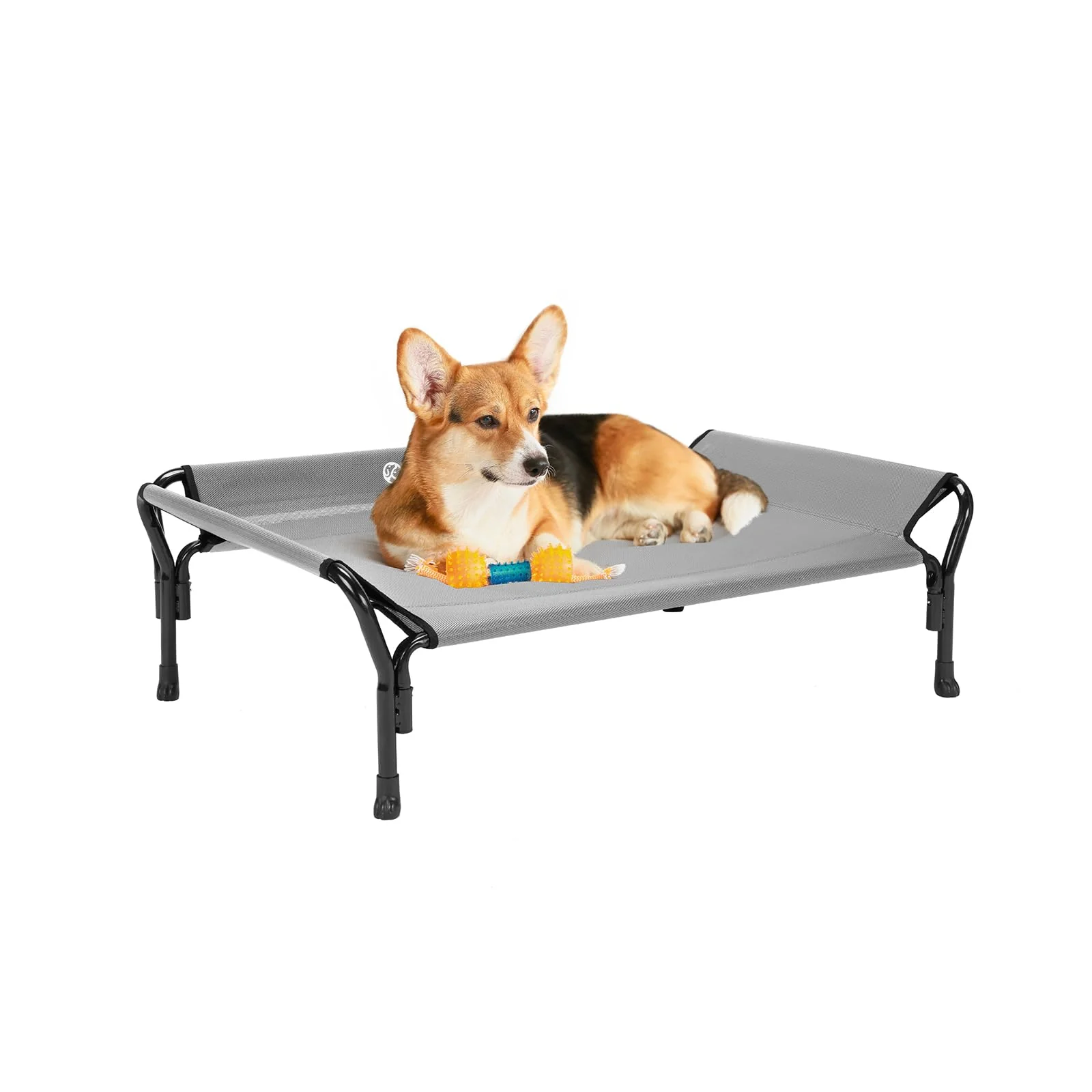 Trusted Veehoo Cooling d Dog Bed — Raised Pet Cot with Guardrail Teslin Mesh 39.5 x 28 in Gray Fine