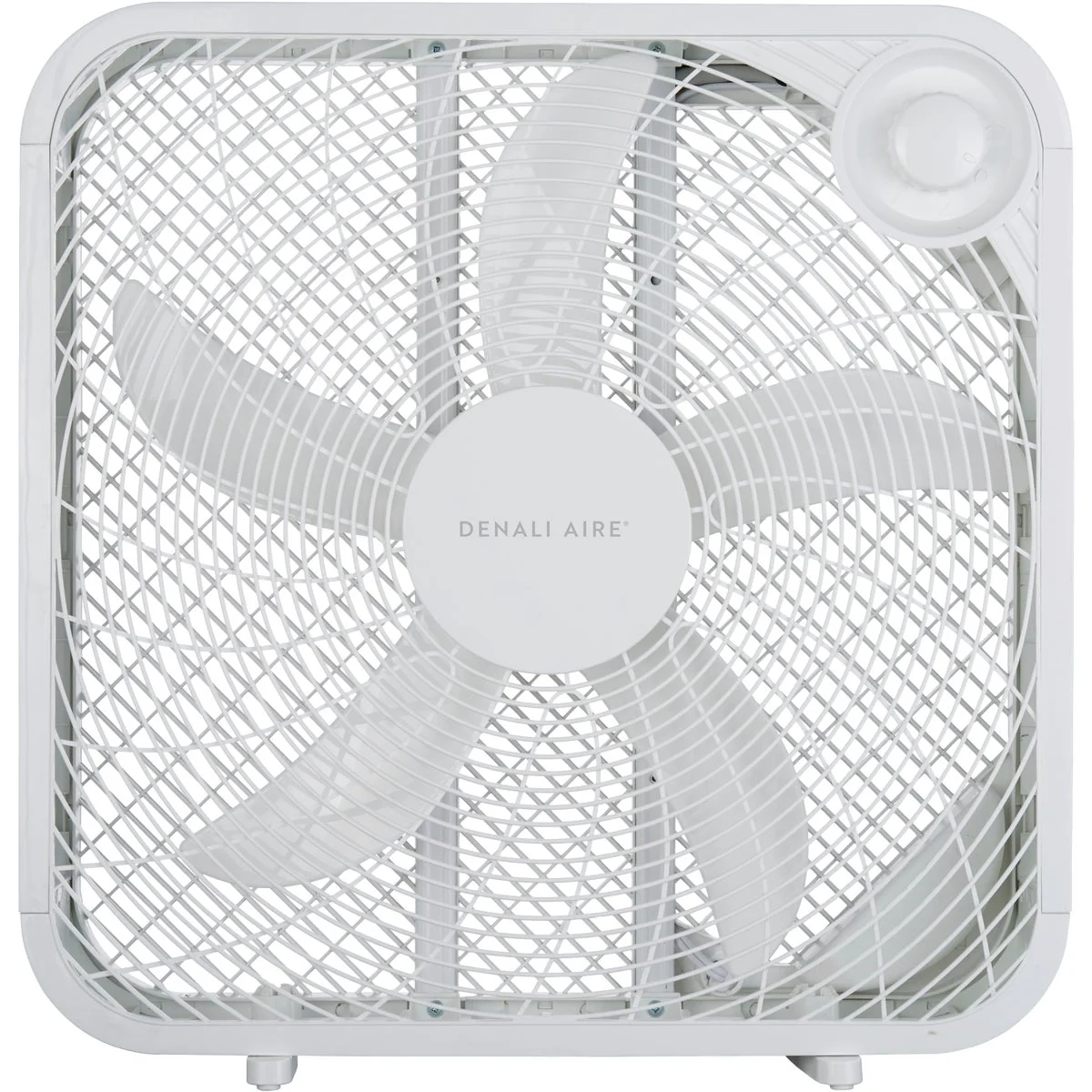 Detailed Denali Aire 20 In. 3-Speed White Weather Resistant Box Fan Long-Lasting