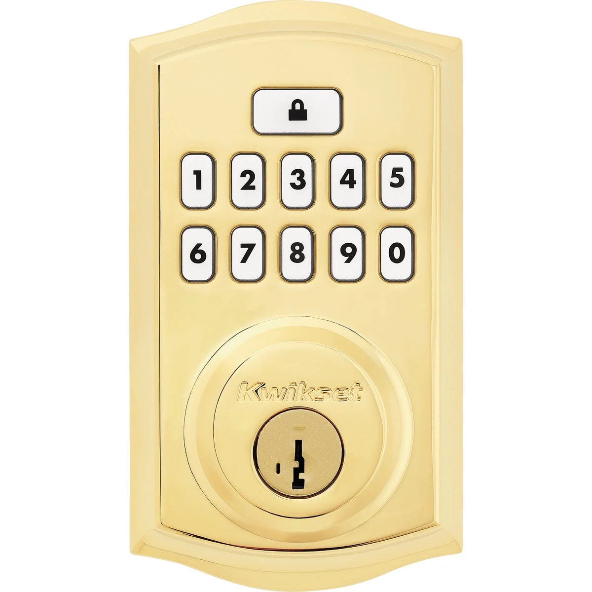 Premium Kwikset Signature Series Traditional SmartCode Brass Electronic Deadbolt Reusable