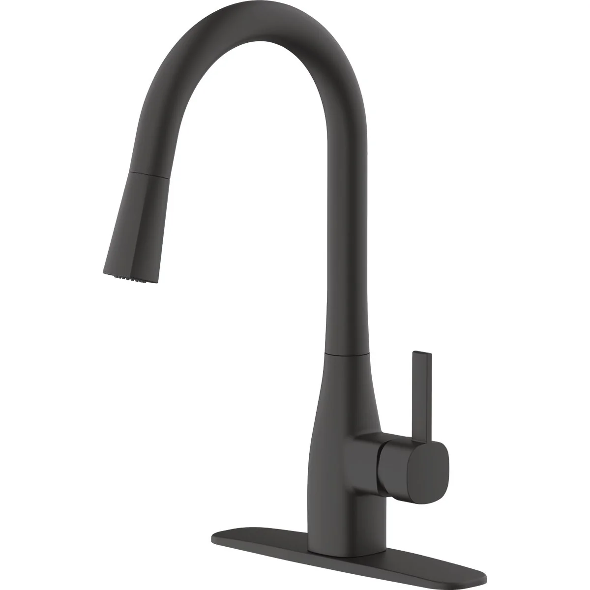 Responsible Home Impressions 1-Handle Pull-Down Kitchen Faucet Matte Black Enhanced