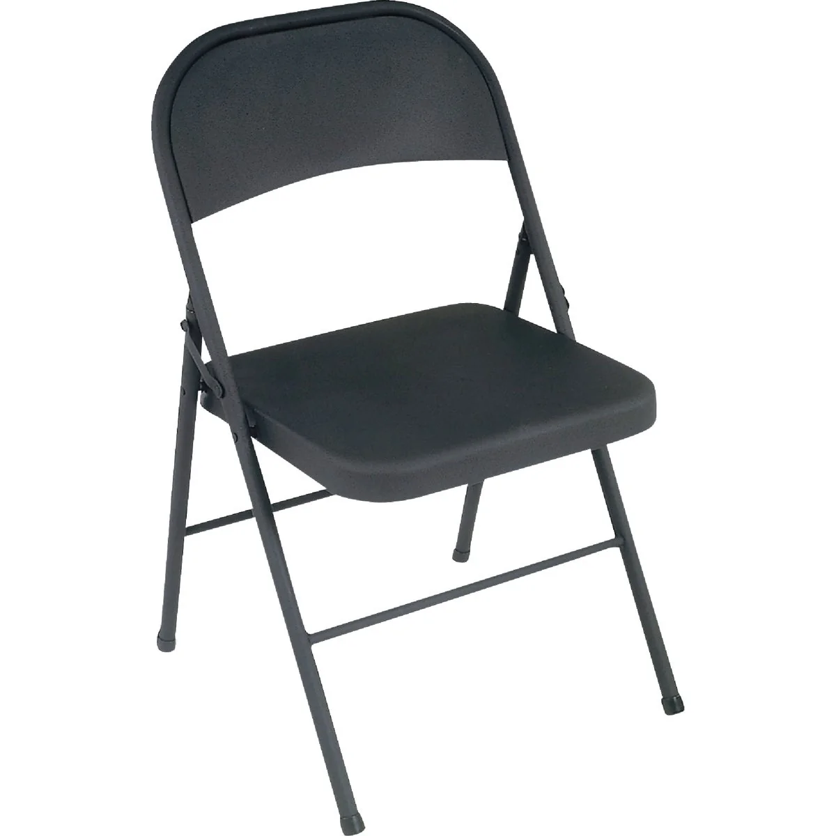 Responsible COSCO All Steel Folding Chair Black Minimalist