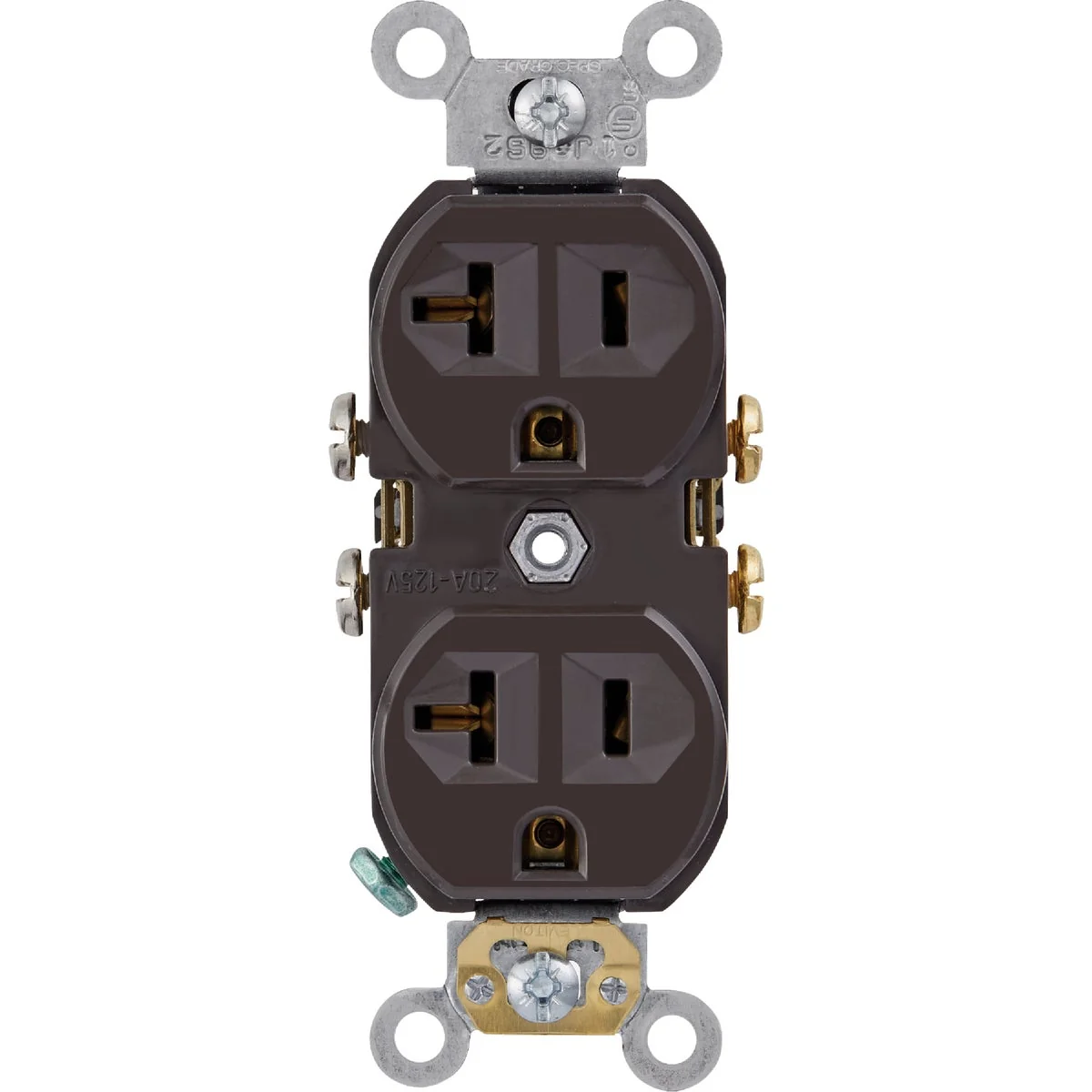 Innovative Leviton 20A Brown Commercial Grade 5-20R Combination Side Back Wire Duplex Outlet Optimized