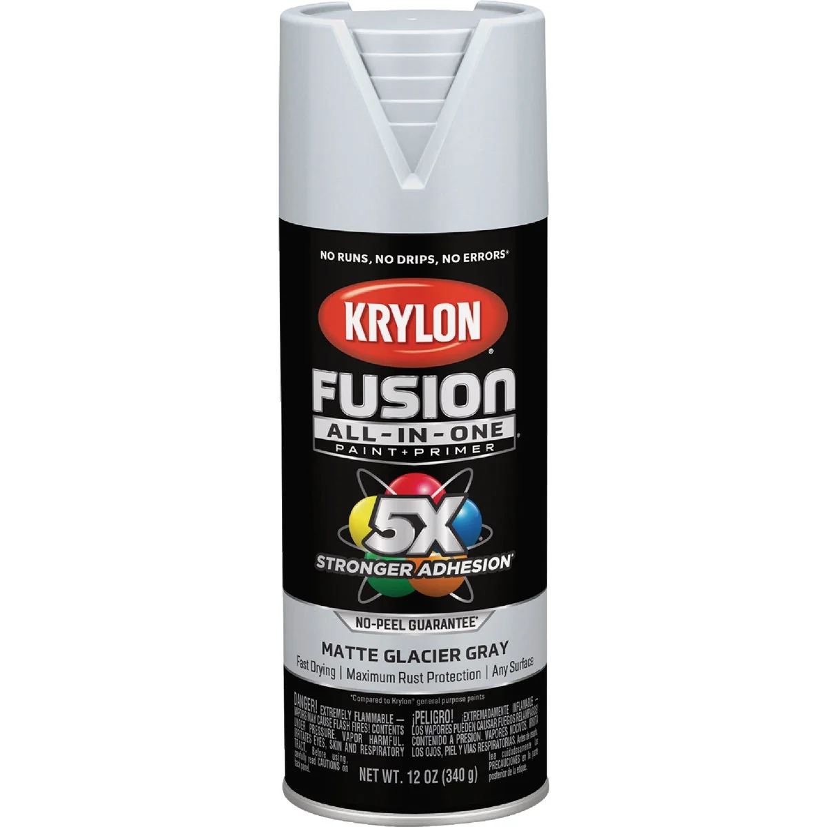 Lightweight Krylon Fusion All-In-One 12 Oz. Matte Spray Paint Glacier Gray Top-Quality