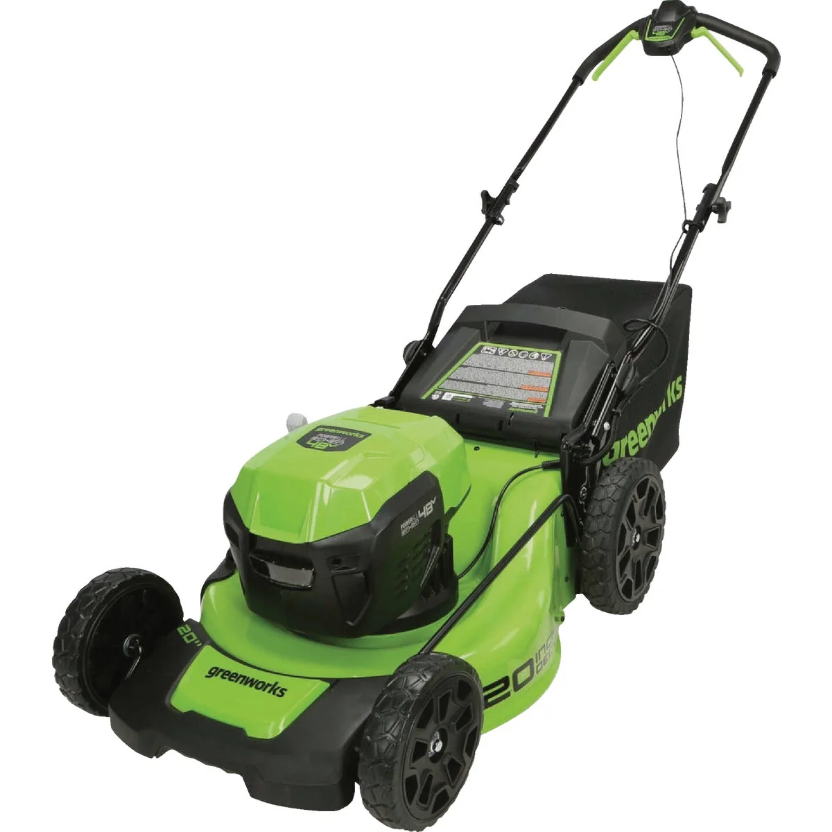 Elegant Greenworks 48V 2x24V 20 In. Brushless Push Lawn Mower with 2 4.0 Ah Batteries Charger Casual