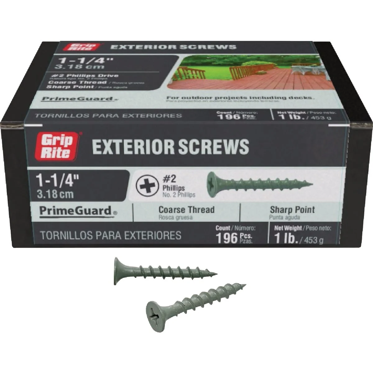 Specialty Grip-Rite PrimeGuard Ten 1-1 4 In. Exterior Screw 1 Lb. Efficient