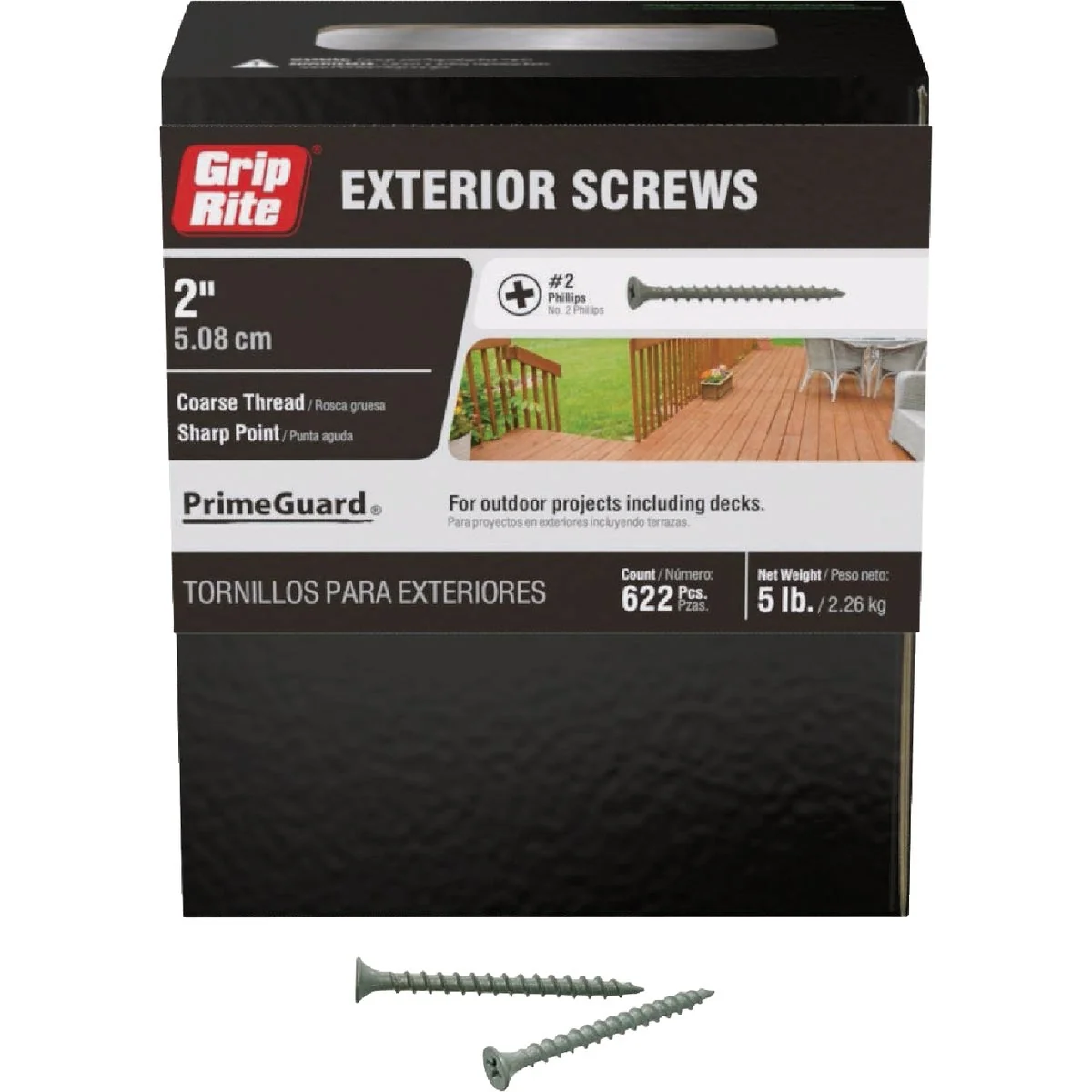 Dependable Grip-Rite PrimeGuard Ten 2 In. Exterior Screw 5 Lb. Fashionable