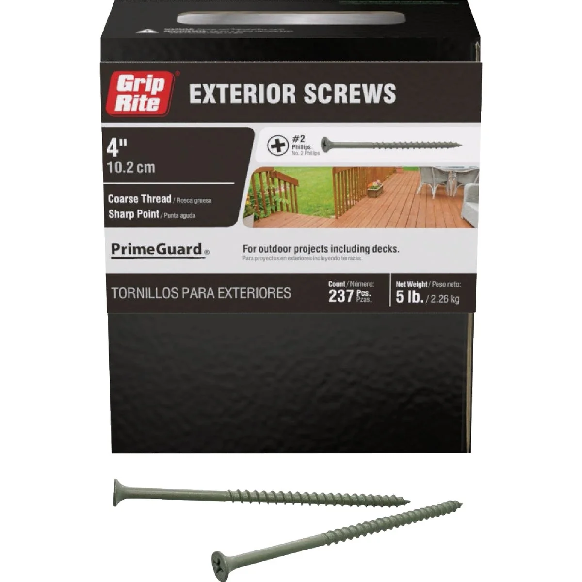 Reusable Grip-Rite PrimeGuard Ten 4 In. Exterior Screw 5 Lb. Environmentally Friendly