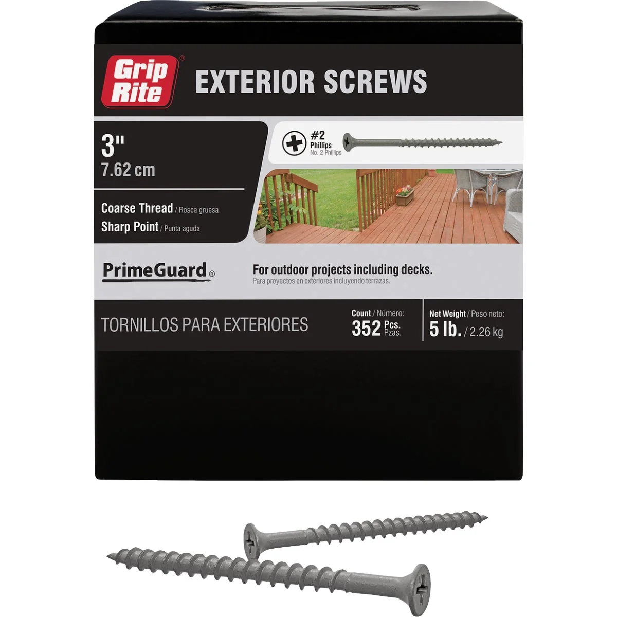 Prestigious Grip-Rite PrimeGuard Ten 3 In. Exterior Screw 5 Lb. High-Quality