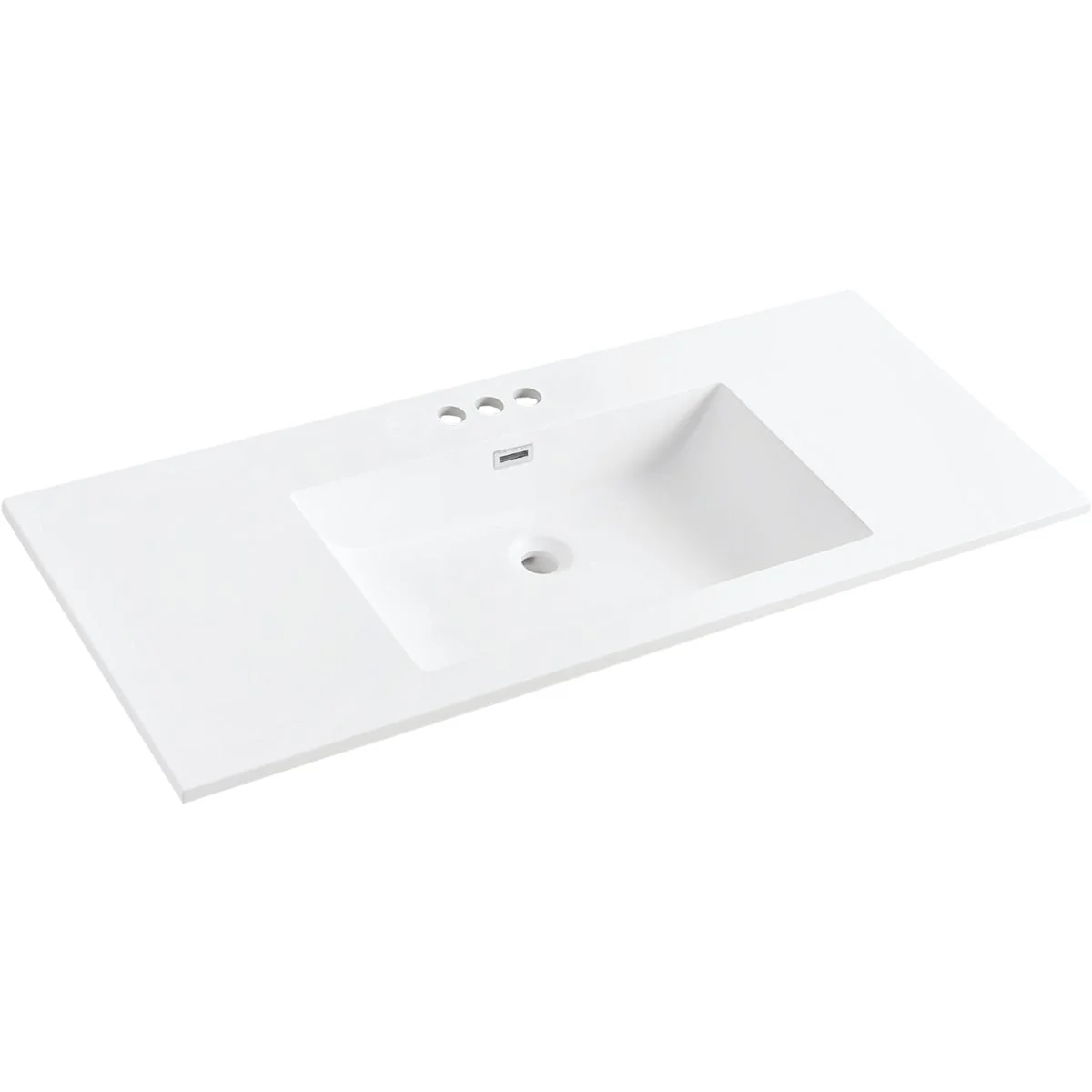 Responsible CraftMark 49 In. x 22 In. Cultured Marble Solid High Closs White Vanity Top with Wave Bowl Fine