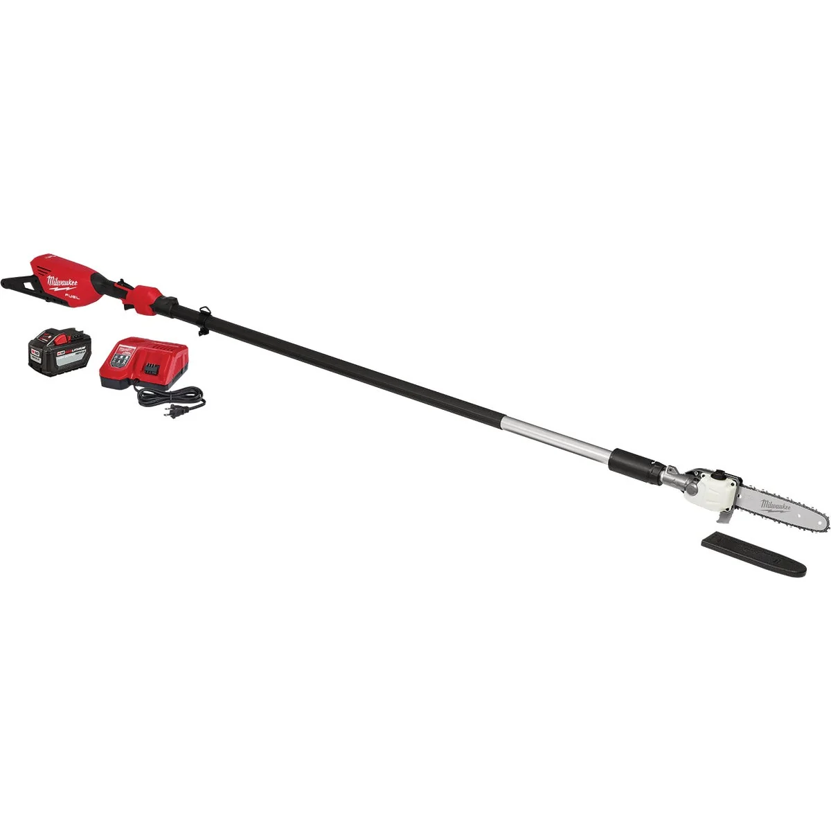 Selected Milwaukee M18 FUEL Brushless 10 In. Telescoping Cordless Pole Saw Kit with 12.0 Ah Battery Charger Secure