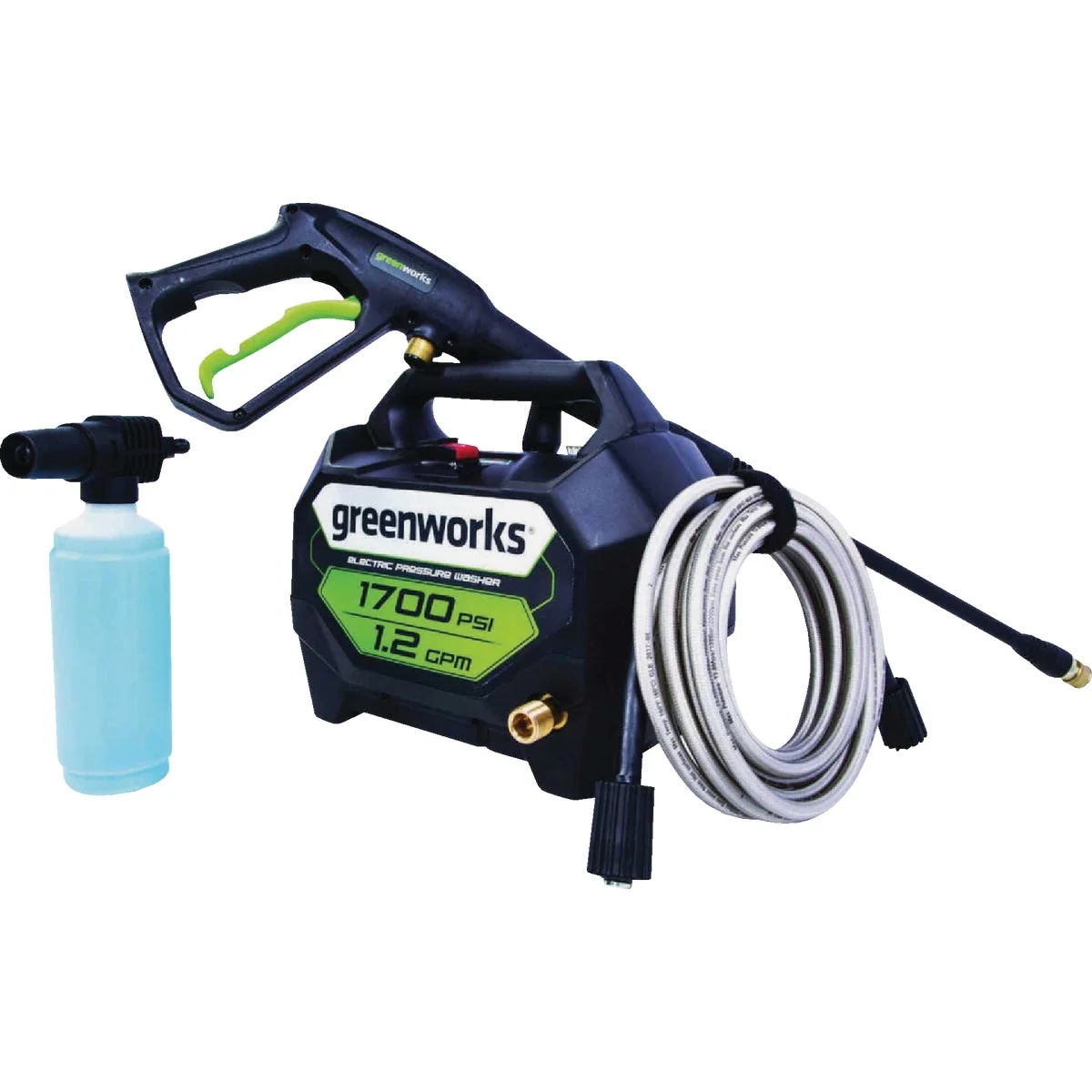 Greenworks 1700 PSI 1.2 GPM Cold Water Handheld Corded Electric Pressure Washer Relaxed
