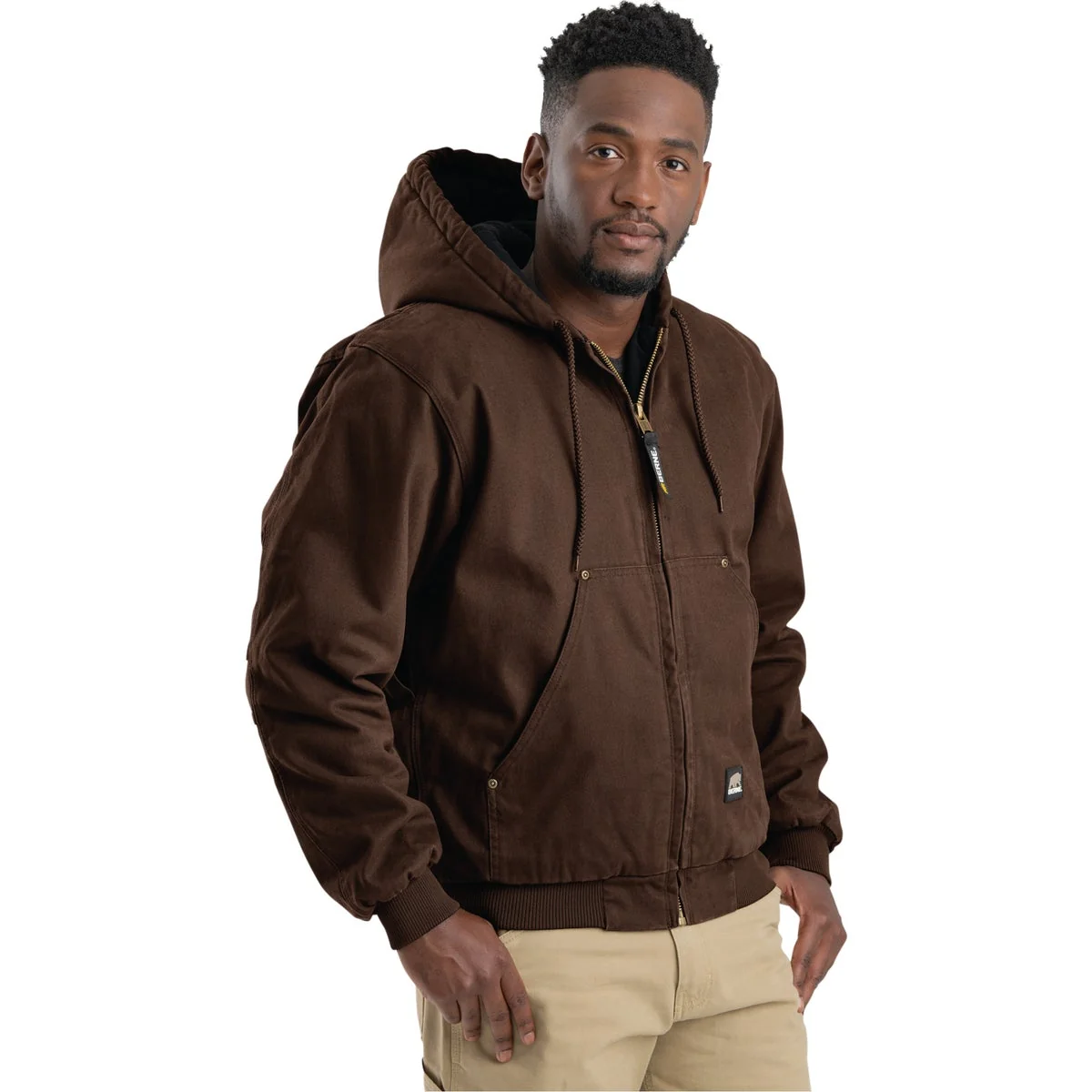 Original Design Berne Heartland Men's XL Bark Hooded Work Jacket Fast