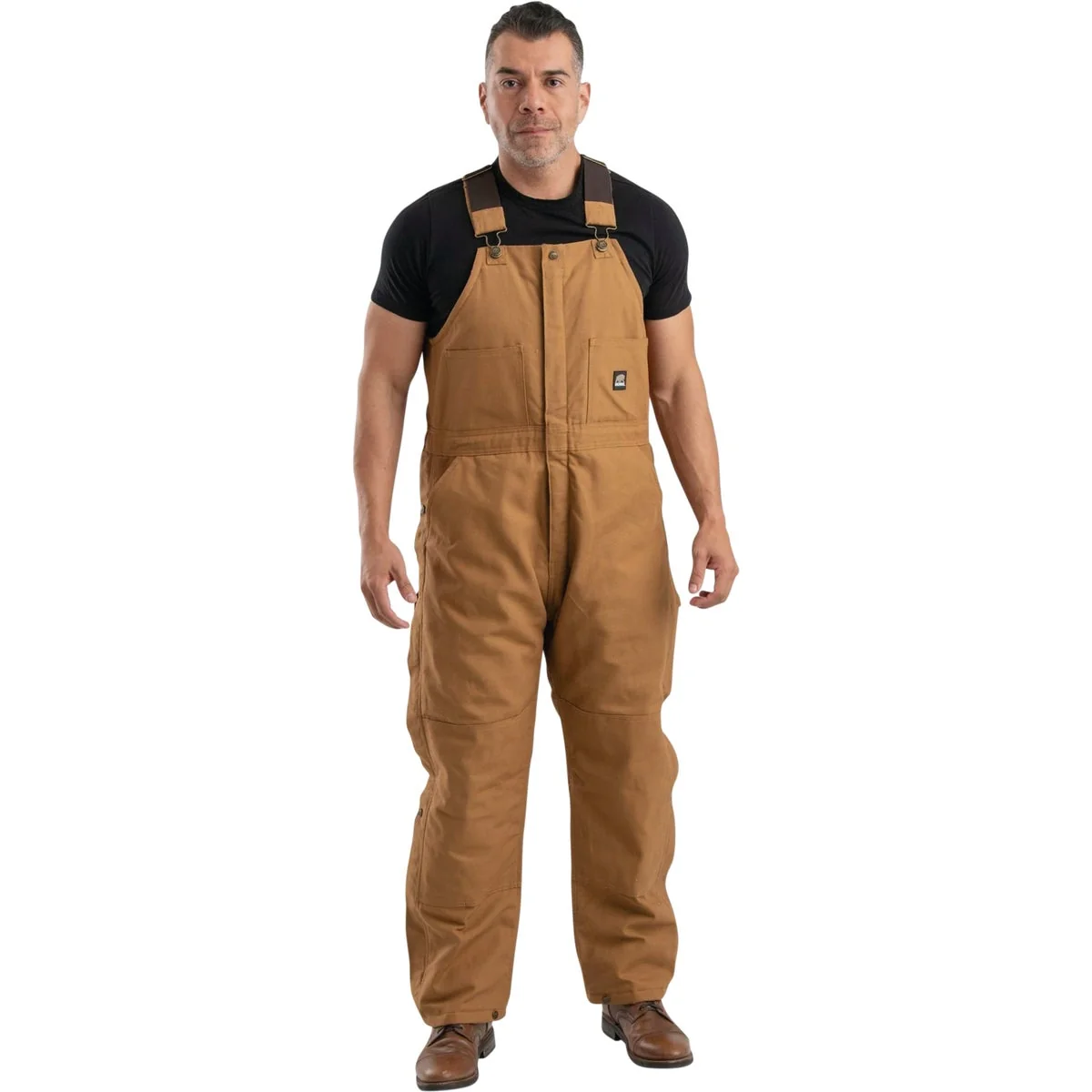 Innovative Berne Men's Medium Brown Duck Heritage Insulated Duck Bib Overalls Official