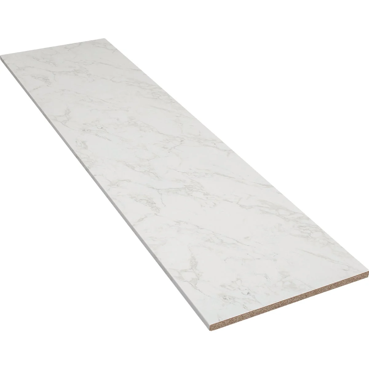 Secure VT Industries Stretta 6 Ft. Laminate White Marble Countertop Stylish