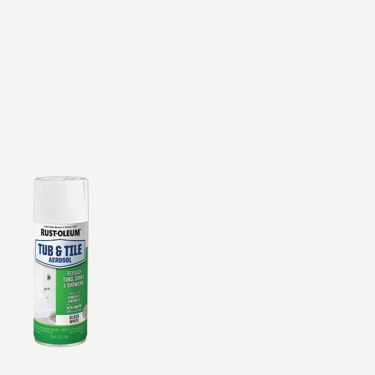 Authentic Rust-Oleum 12 Oz. Tub and Tile Aerosol Gloss White Spray Paint Safe