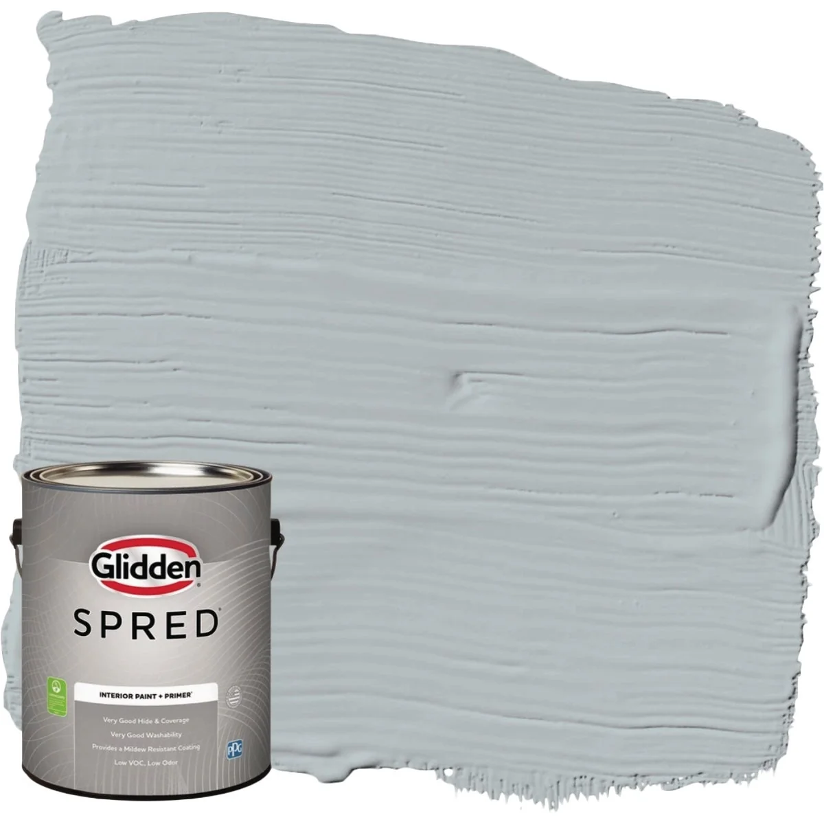 Reliable Glidden Spred Interior Grab-N-Go Paint Primer Semi-Gloss Paint Gray Frost 1 Gal. Official
