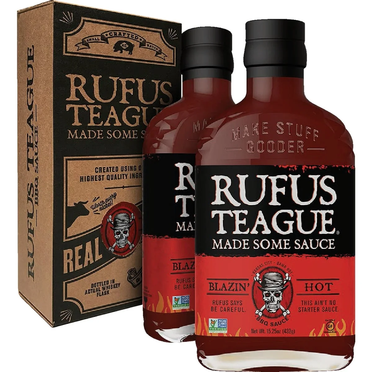 Durable Rufus Teague Blazin' Hot 15.25 Oz. BBQ Sauce Eco-Friendly