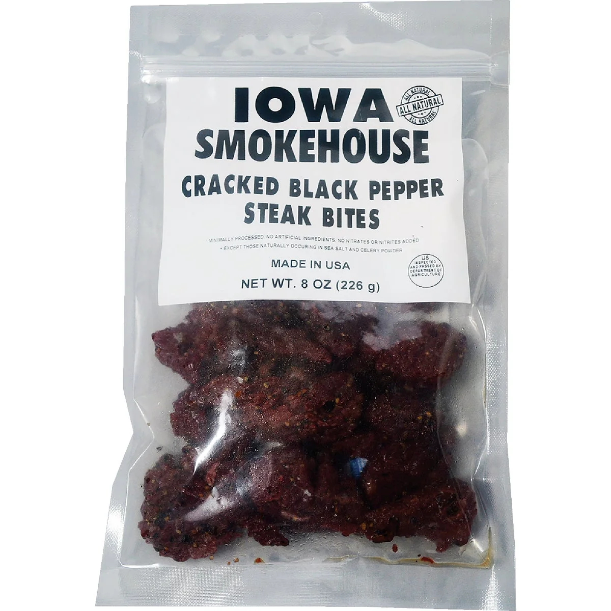 High-Performance Iowa Smokehouse 8 Oz. Cracked Black Pepper Steak Bites Consistent