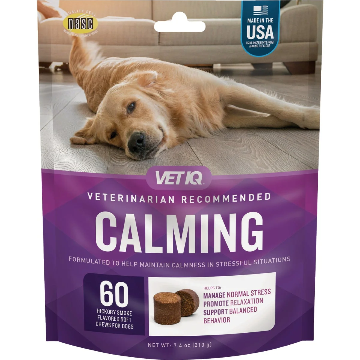Minimalist VetIQ 7.4 Oz. Calming Dog Chew 60-Pack Efficient