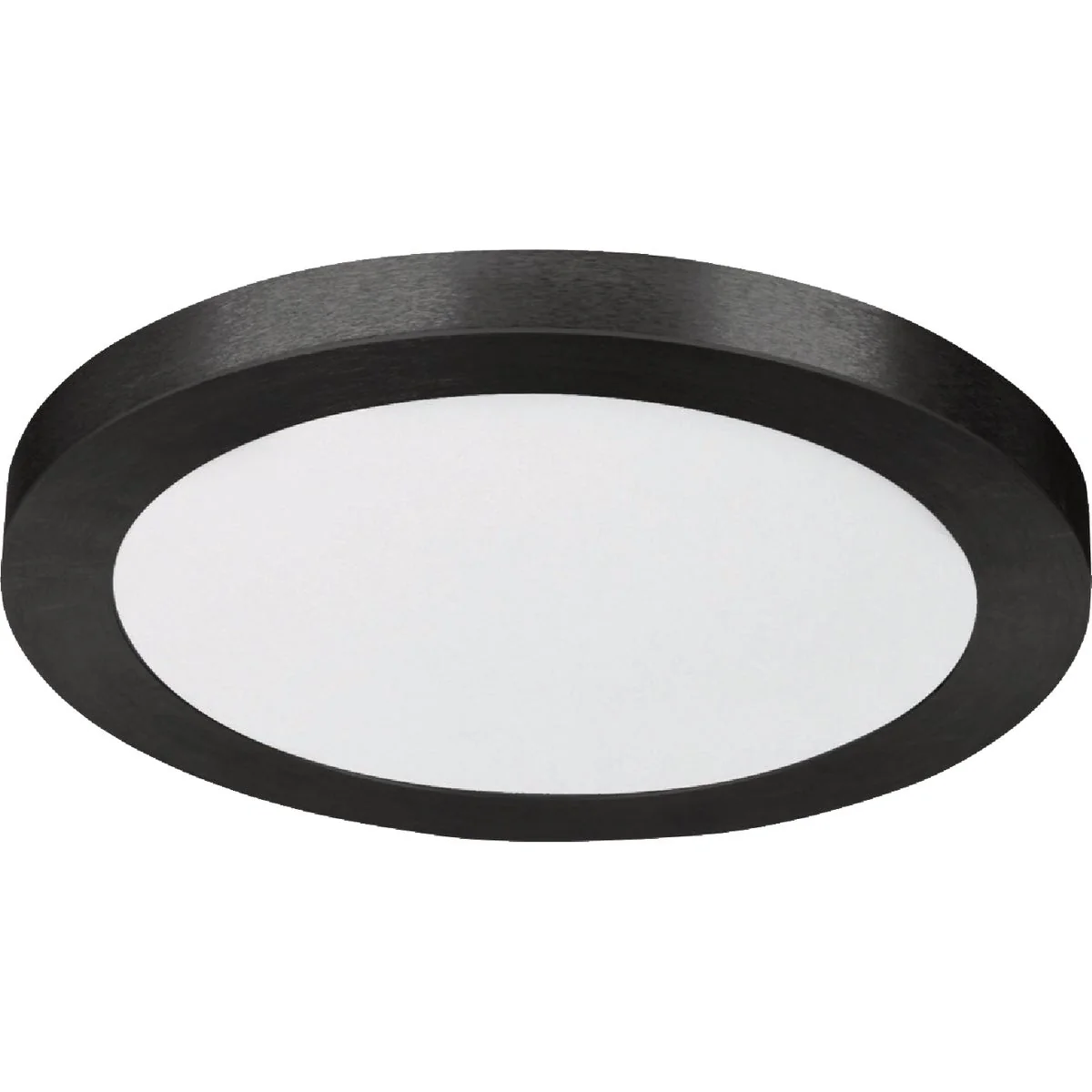 Elite Feit Electric Edge-Lit 13 In. Matte Black Round 4-Way LED Flush Mount Light Natural