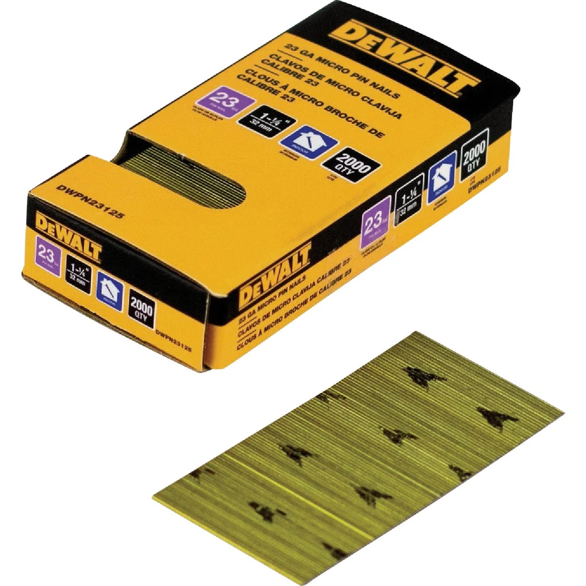Exclusive DEWALT 1-1 4 In. 23-Gauge Bright Pin Nail 2000 Ct. Breathable