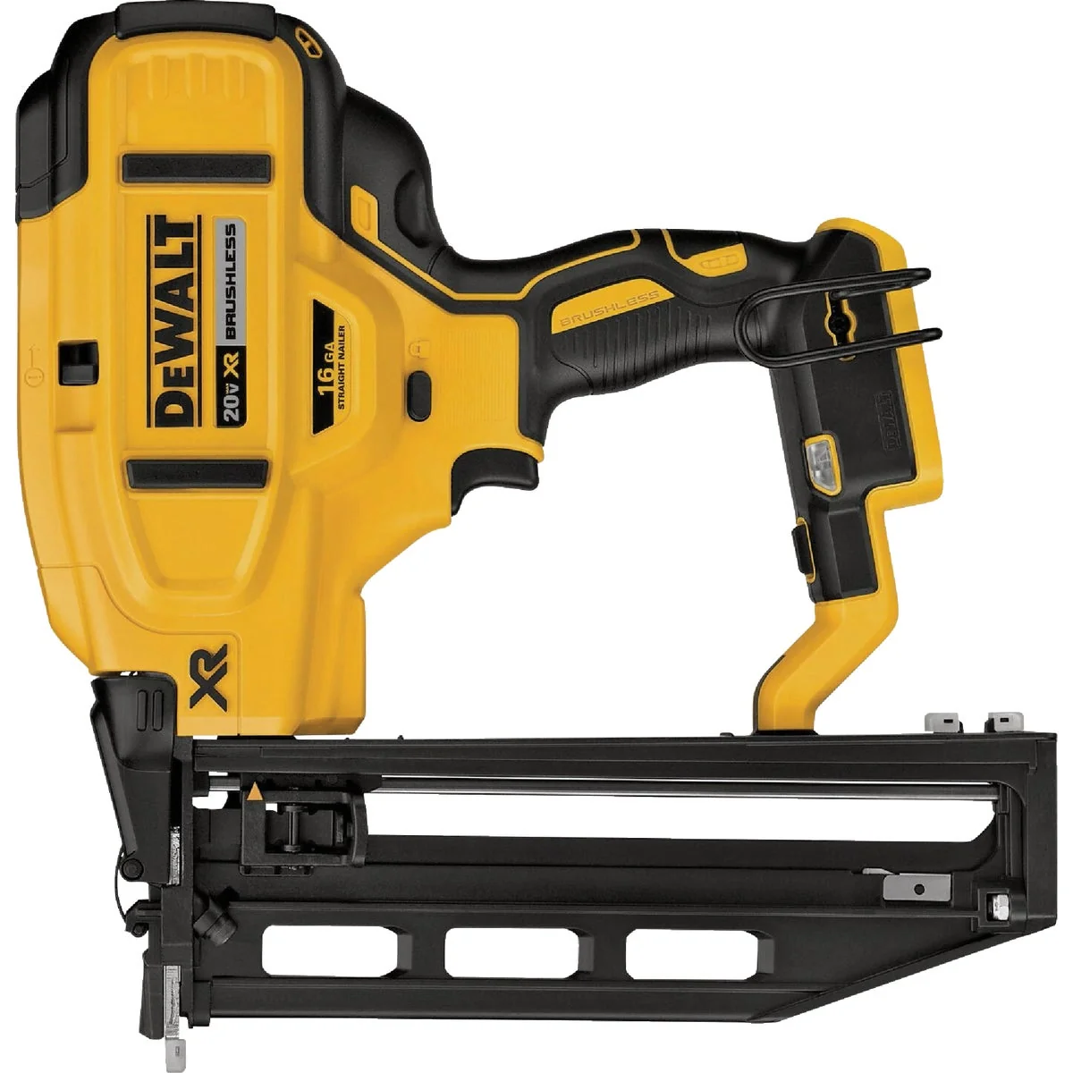 Pure DEWALT 20V MAX XR Brushless 16-Gauge Straight Cordless Finish Nailer Tool Only Original Design